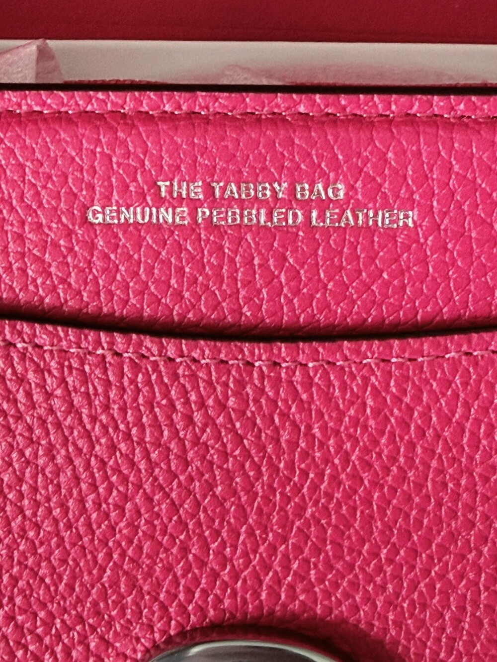 🌷 AUTH Coach Dragonfruit CH735 Fuchsia Pink Leather Tabby 26  Handbag Bag - Picture 7 of 16